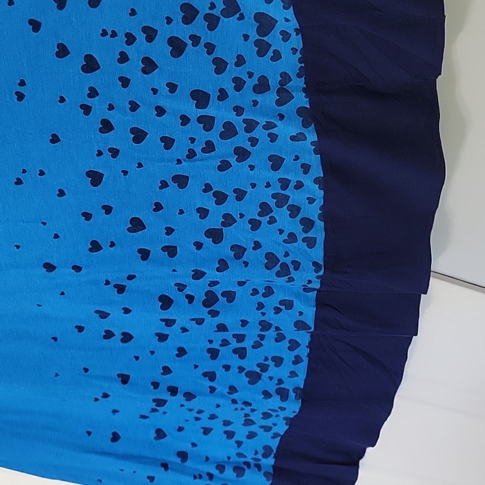 Vintage VS PINK Trapeze Swing Dress Size Large in Blue Hearts - Picture 2 of 12